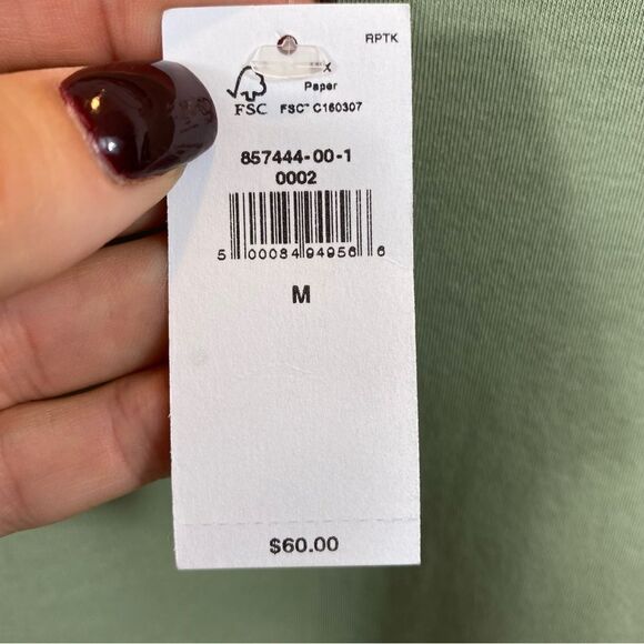 New With Tags‎ Banana Republic Sage Green Ballon Sleeve Blouse Medium - Picture 11 of 11